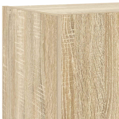 Mobili TV a Parete con Luci LED 2pz Rovere Sonoma 80x35x31 cm