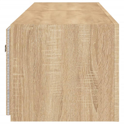 Mobili TV a Parete con Luci LED 2pz Rovere Sonoma 80x35x31 cm - homemem39