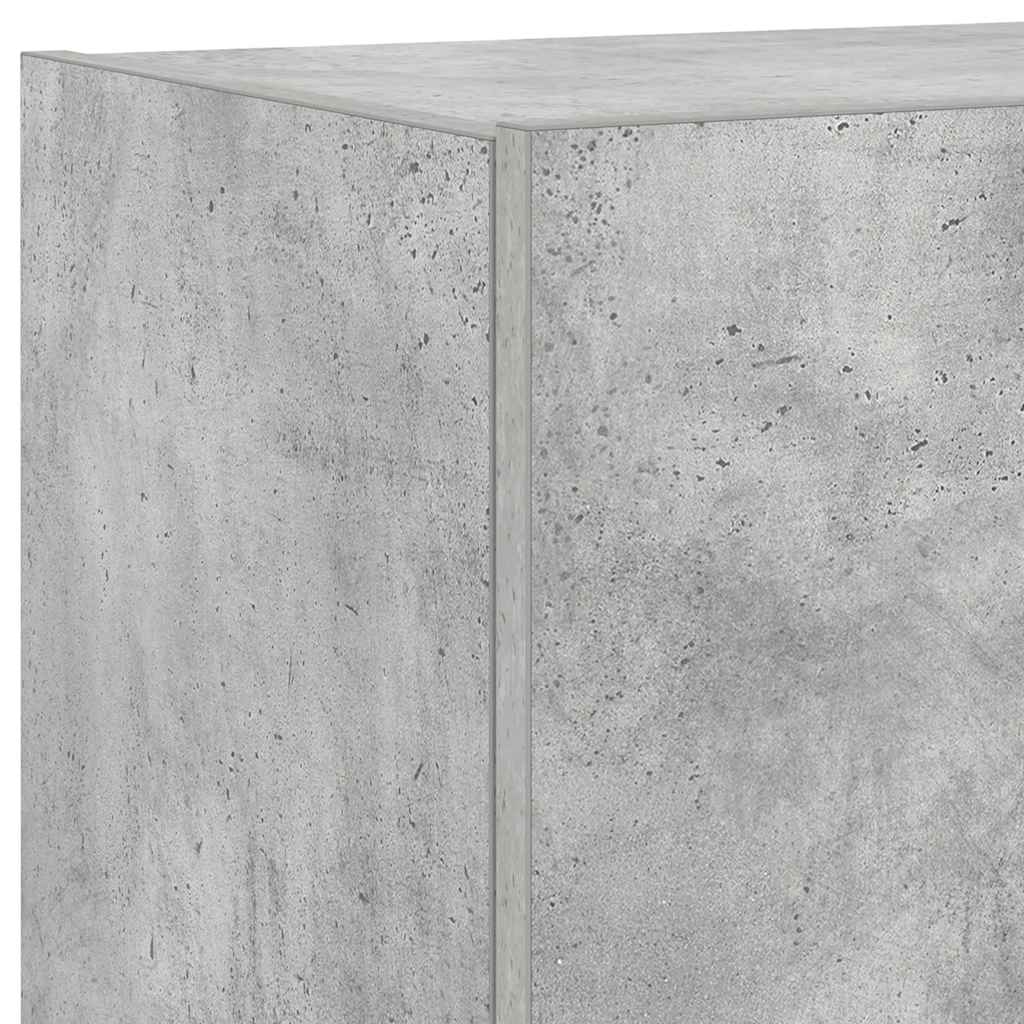 Mobili TV a Parete con Luci LED 2pz Grigio Cemento 80x35x31 cm