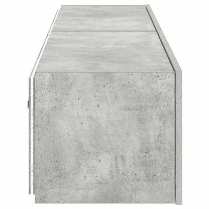 Mobili TV a Parete con Luci LED 2pz Grigio Cemento 80x35x31 cm