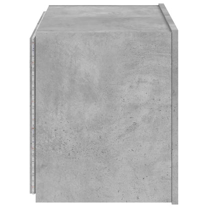 Mobile TV a Parete con Luci LED Grigio Cemento 60x35x41 cm