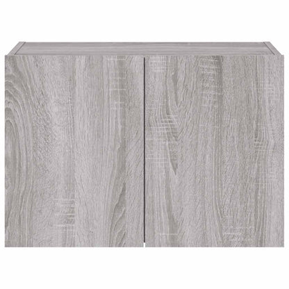 Mobile TV a Parete con Luci LED Grigio Sonoma 60x35x41 cm