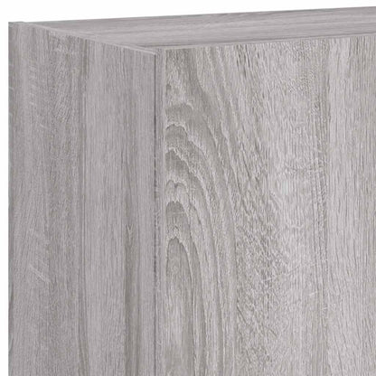 Mobili TV a Parete con Luci LED 2pz Grigio Sonoma 60x35x41 cm