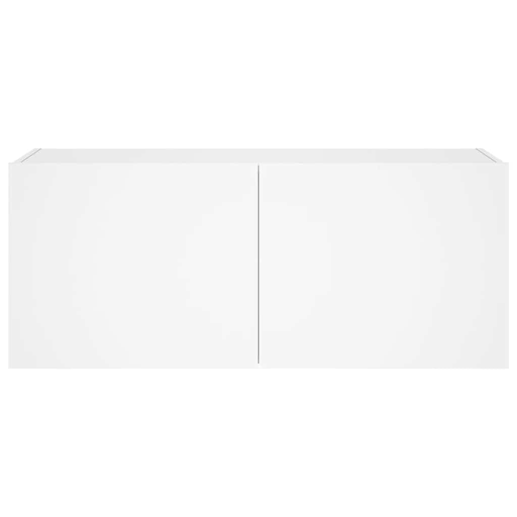 Mobile TV a Parete con Luci LED Bianco 100x35x41 cm