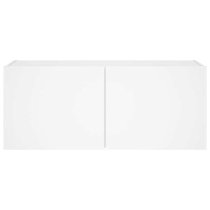 Mobile TV a Parete con Luci LED Bianco 100x35x41 cm