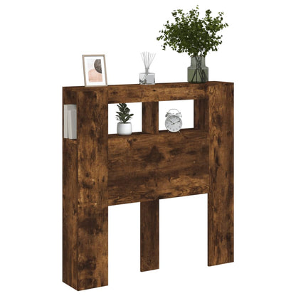 Testiera LED Rovere Fumo 100x18,5x103,5 cm Legno Multistrato - homemem39