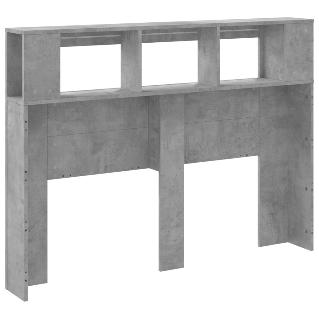 Testiera LED Grigio Cemento 140x18,5x103,5 cm Legno Multistrato - homemem39