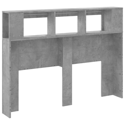 Testiera LED Grigio Cemento 140x18,5x103,5 cm Legno Multistrato - homemem39