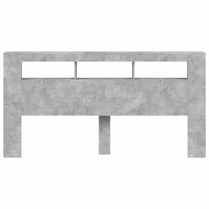 Testiera LED Grigio Cemento 200x18,5x103,5 cm Legno Multistrato - homemem39