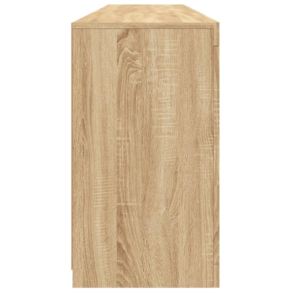 Credenza con Luci LED Rovere Sonoma 162x37x67 cm - homemem39