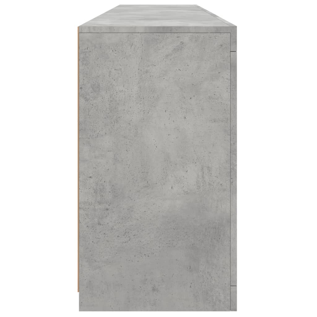 Credenza con Luci LED Grigio Cemento 181,5x37x67 cm - homemem39