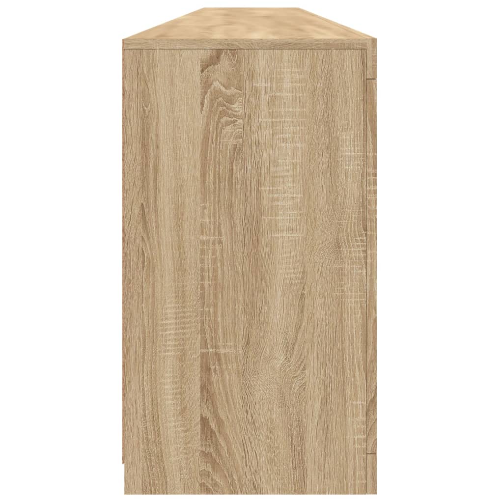 Credenza con Luci LED Rovere Sonoma 283x37x67 cm - homemem39