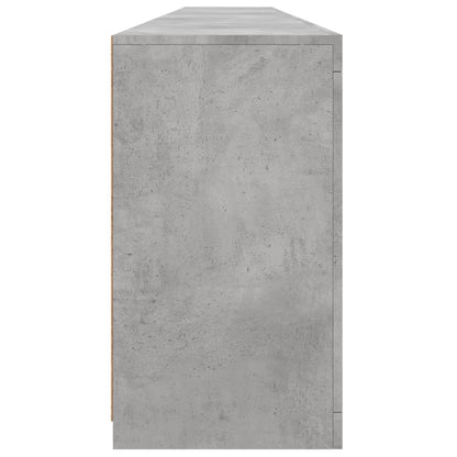 Credenza con Luci LED Grigio Cemento 283x37x67 cm - homemem39