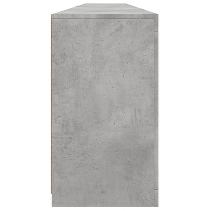 Credenza con Luci LED Grigio Cemento 283x37x67 cm - homemem39