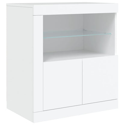 Sideboard mit weißen LED-Leuchten 162x37x67 cm