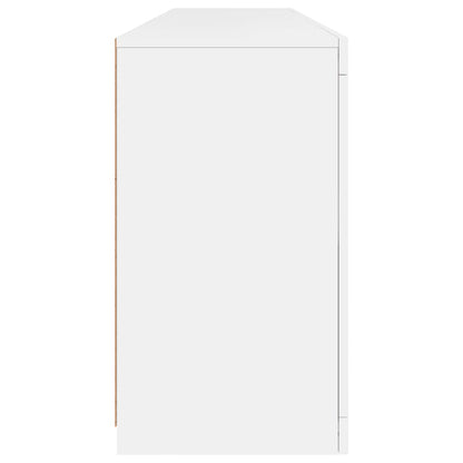Credenza con Luci LED Bianca 164x37x67 cm - homemem39