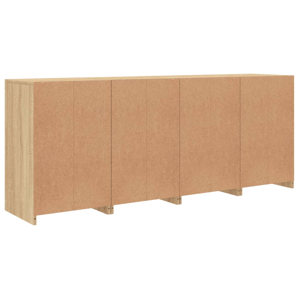 Credenza con Luci LED Rovere Sonoma 164x37x67 cm - homemem39