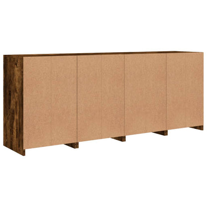 Credenza con Luci LED Rovere Fumo 164x37x67 cm | homemem39