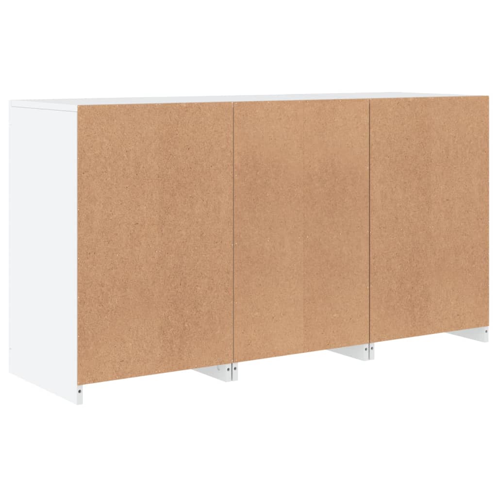 Credenza con Luci LED Bianca 123x37x67 cm - homemem39