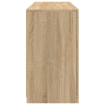 Credenza con Luci LED Rovere Sonoma 123x37x67 cm - homemem39