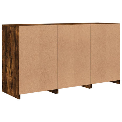 Credenza con Luci LED Rovere Fumo 123x37x67 cm | homemem39