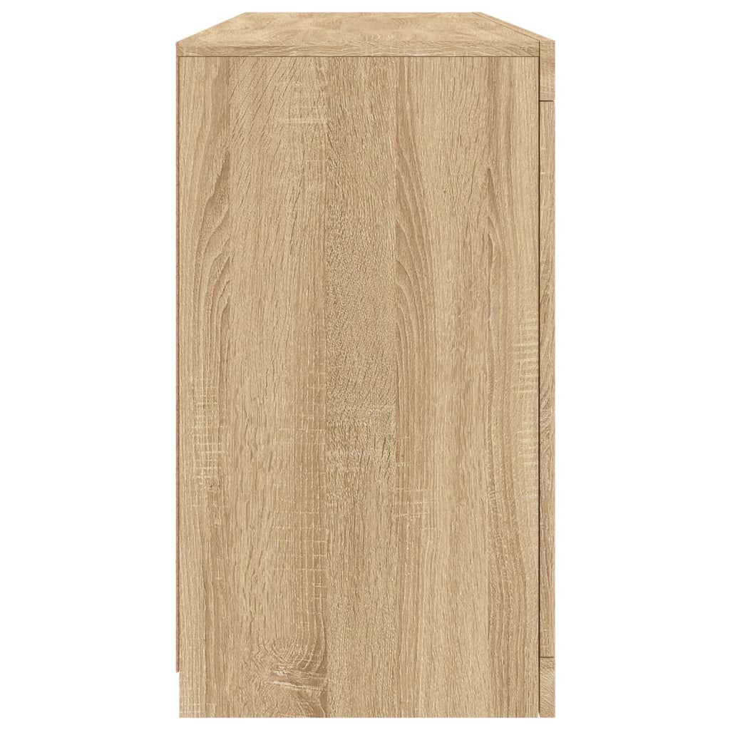 Credenza con Luci LED Rovere Sonoma 142,5x37x67 cm - homemem39