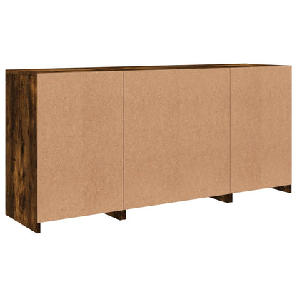 Credenza con Luci LED Rovere Fumo 142,5x37x67 cm | homemem39
