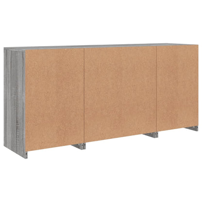 Credenza con Luci LED Grigio Sonoma 142,5x37x67 cm - homemem39