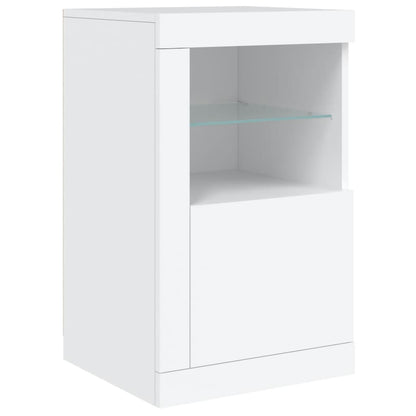 Credenza con Luci LED Bianca 163x37x67 cm - homemem39