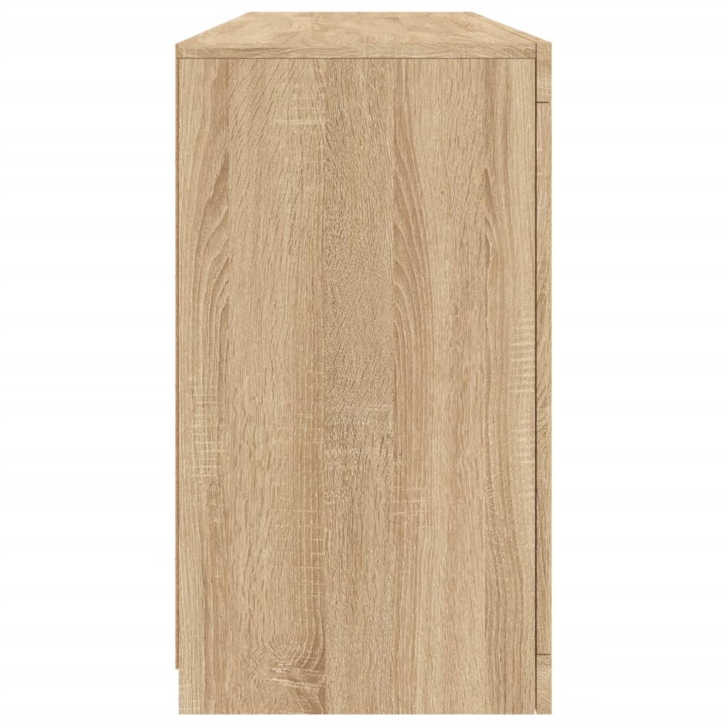 Credenza con Luci LED Rovere Sonoma 163x37x67 cm - homemem39