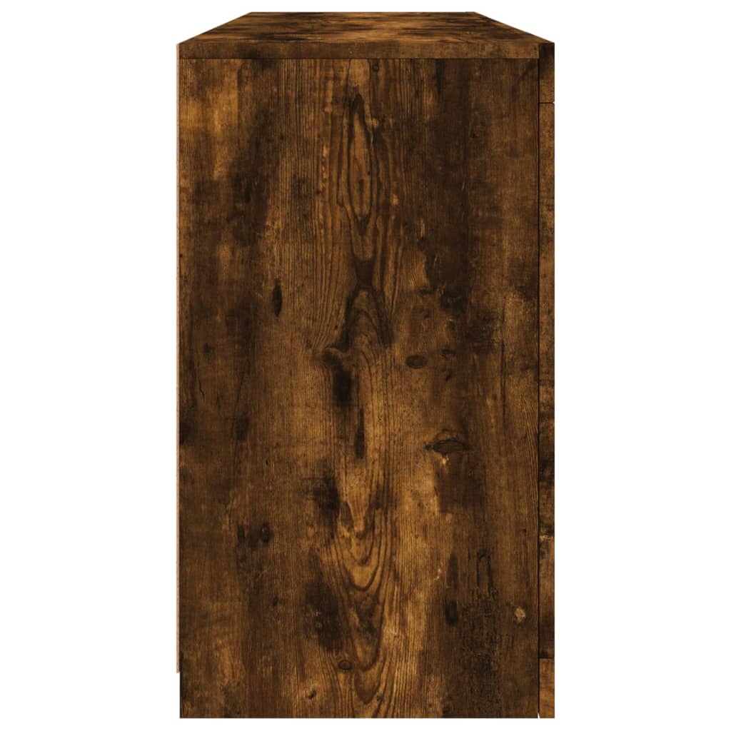 Credenza con Luci LED Rovere Fumo 163x37x67 cm | homemem39