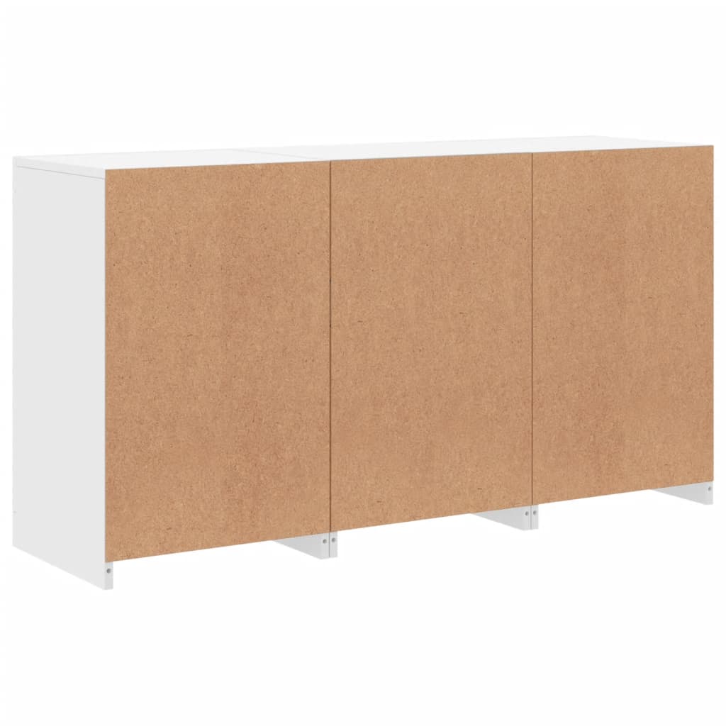 Credenza con Luci LED Bianca 123x37x67 cm - homemem39