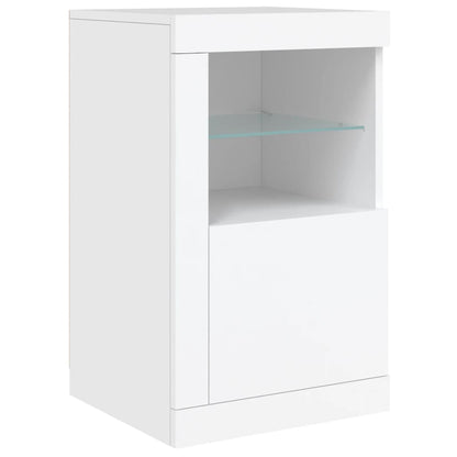 Sideboard mit weißen LED-Leuchten 123x37x67 cm