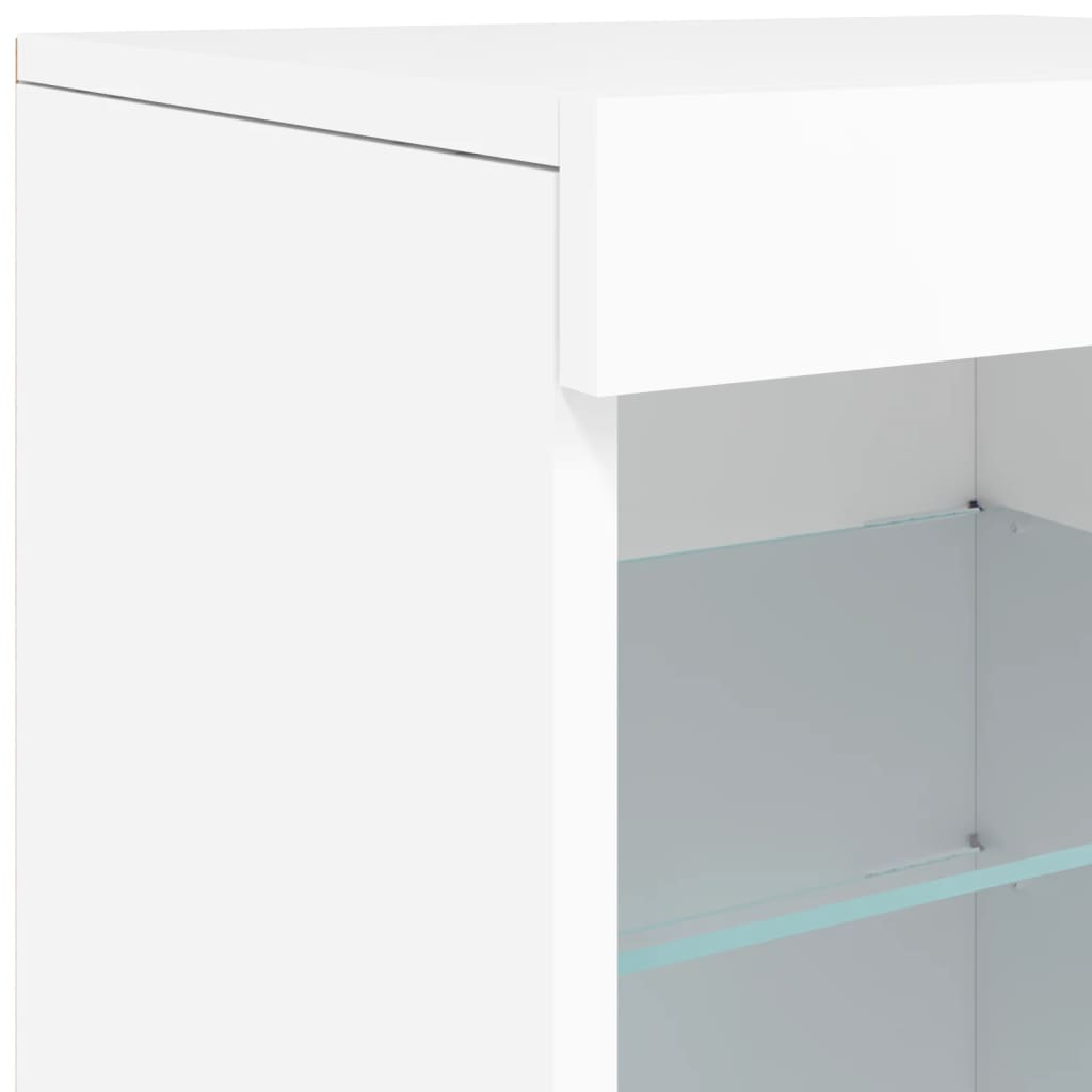 Sideboard mit weißen LED-Leuchten 123x37x67 cm