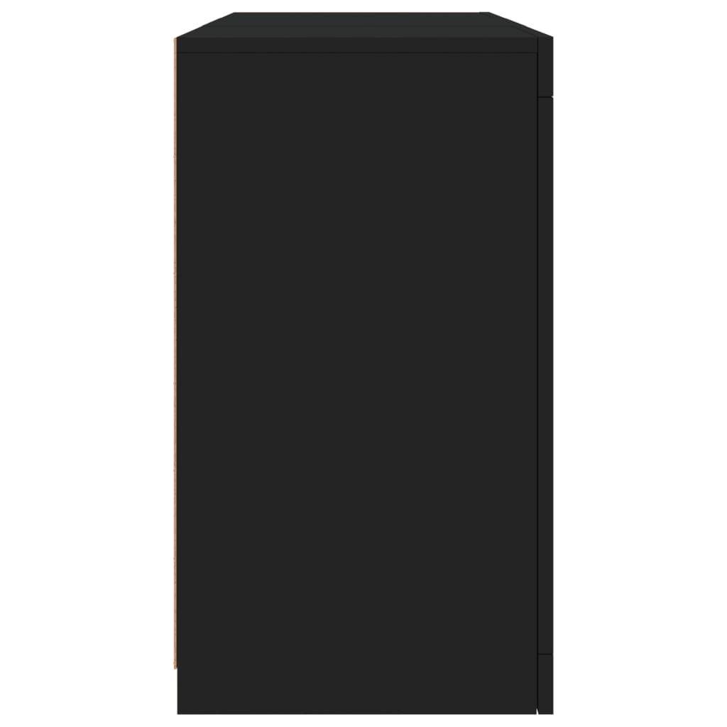 Credenza con Luci LED Nera 123x37x67 cm - homemem39