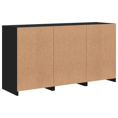 Credenza con Luci LED Nera 123x37x67 cm - homemem39
