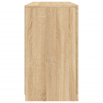 Credenza con Luci LED Rovere Sonoma 123x37x67 cm - homemem39