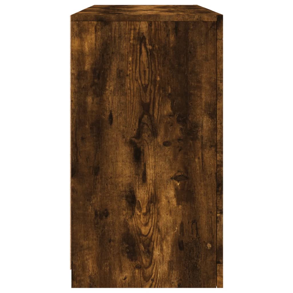 Credenza con Luci LED Rovere Fumo 123x37x67 cm | homemem39
