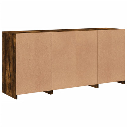 Credenza con Luci LED Rovere Fumo 142,5x37x67 cm | homemem39