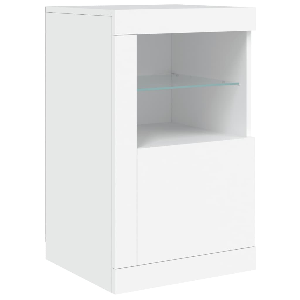 Sideboard mit weißen LED-Leuchten 163x37x67 cm