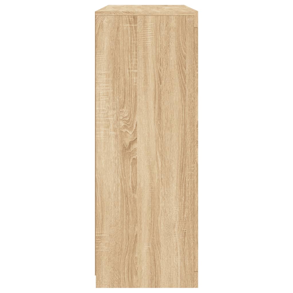 Credenze con Luci LED 3 pz Rovere Sonoma in Legno Multistrato - homemem39