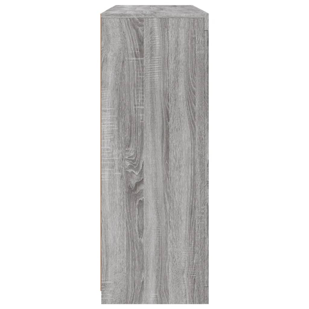 Credenze con Luci LED 3 pz Grigio Sonoma in Legno Multistrato - homemem39
