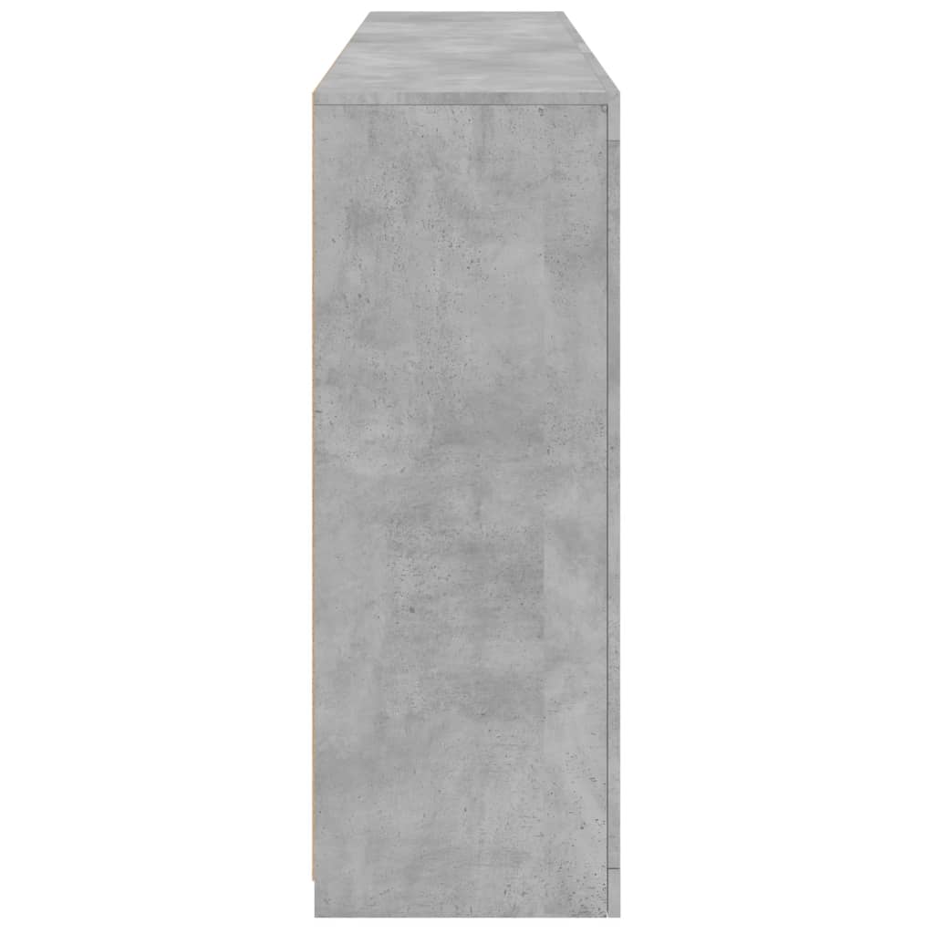 Credenza con Luci LED Grigio Cemento 162x37x100 cm - homemem39