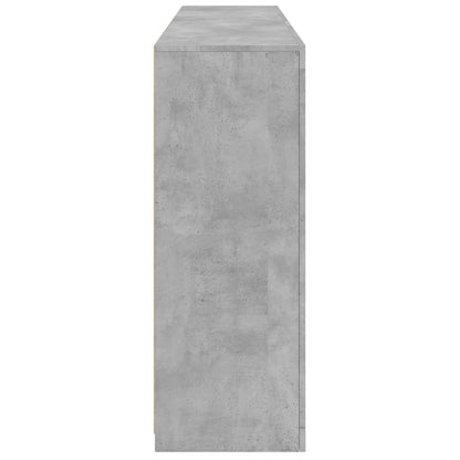 Credenza con Luci LED Grigio Cemento 162x37x100 cm - homemem39