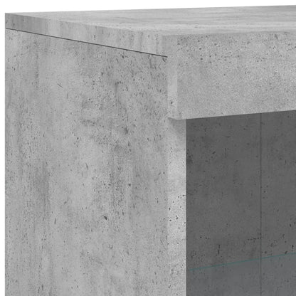 Credenza con Luci LED Grigio Cemento 162x37x100 cm - homemem39