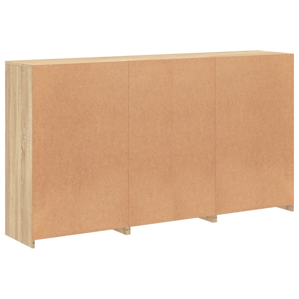 Credenza con Luci LED Rovere Sonoma 181,5x37x100 cm - homemem39
