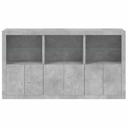 Credenza con Luci LED Grigio Cemento 181,5x37x100 cm - homemem39