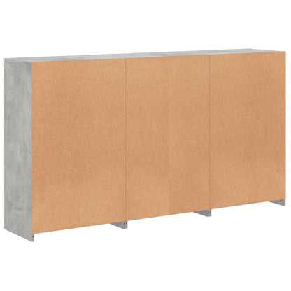 Sideboard mit zementgrauen LED-Leuchten 181,5 x 37 x 100 cm