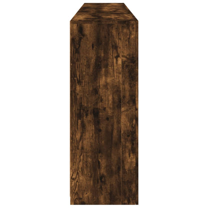 Credenza con Luci LED Rovere Fumo 202x37x100 cm