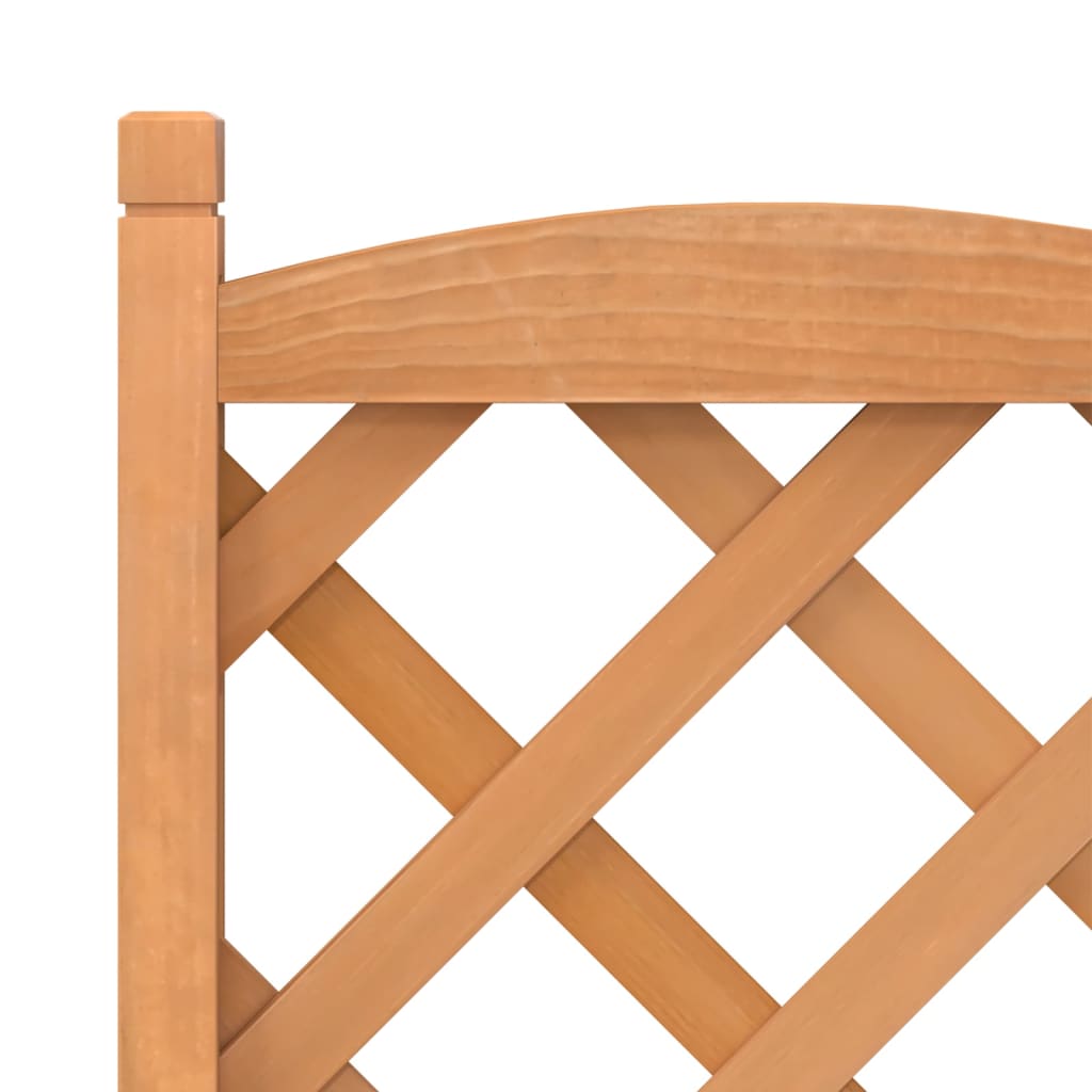 Fioriera con Traliccio e Ruote Marrone Legno Massello di Abete - homemem39